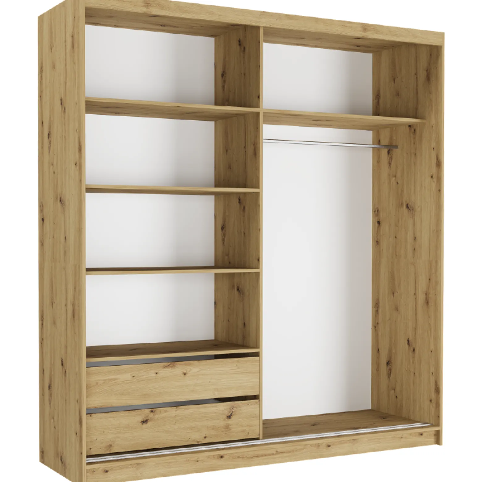 Szafa przesuwna 203 cm z lustrem lamele FRAMIRE Tivaro I artisan artisan