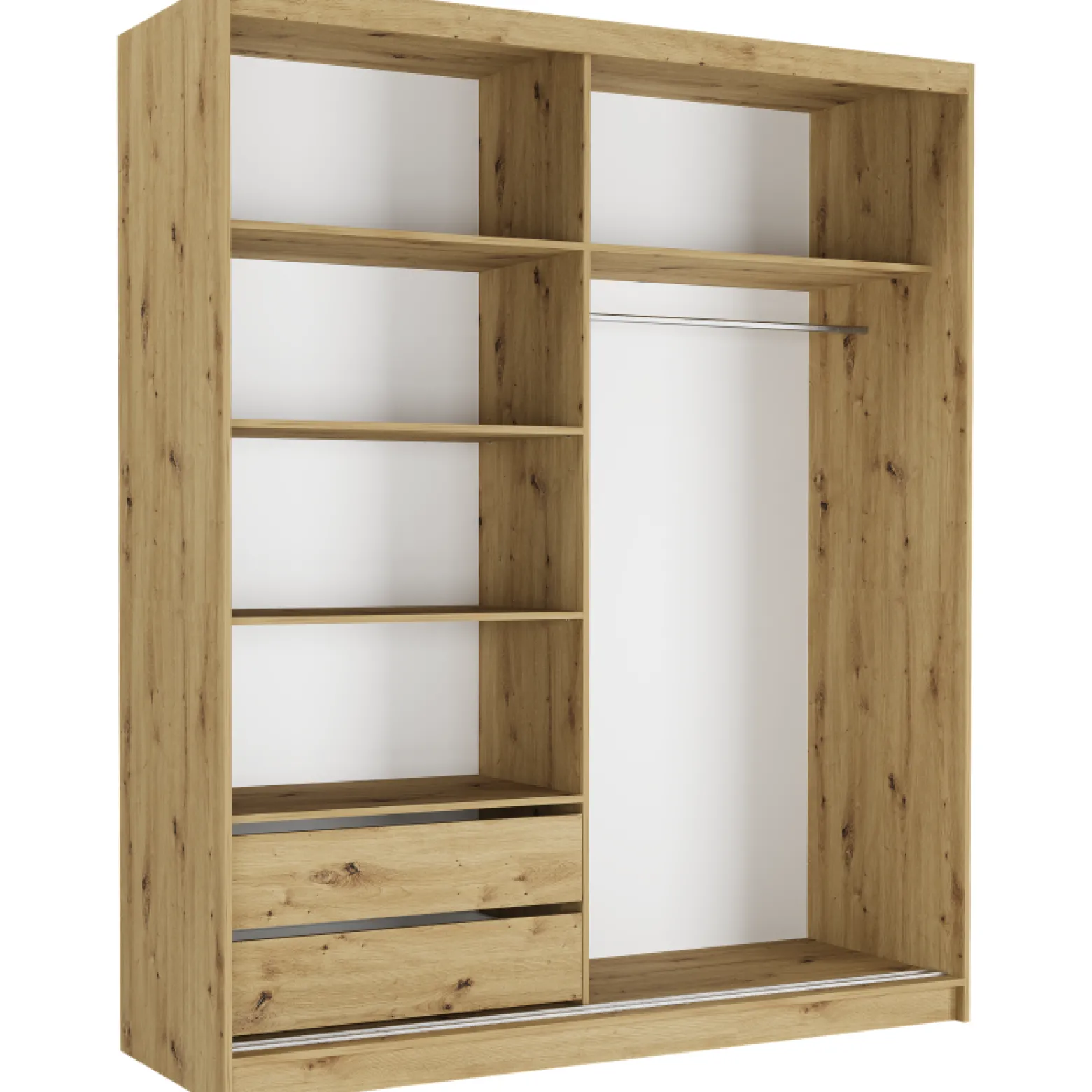 Szafa przesuwna 183 cm z lustrem lamele FRAMIRE Luna III artisan artisan