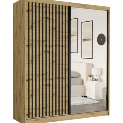 Szafa przesuwna 183 cm z lustrem lamele FRAMIRE Luna III artisan artisan