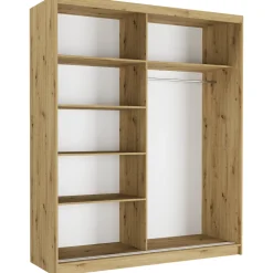 Szafa przesuwna 183 cm z lustrem lamele FRAMIRE Luna III artisan artisan