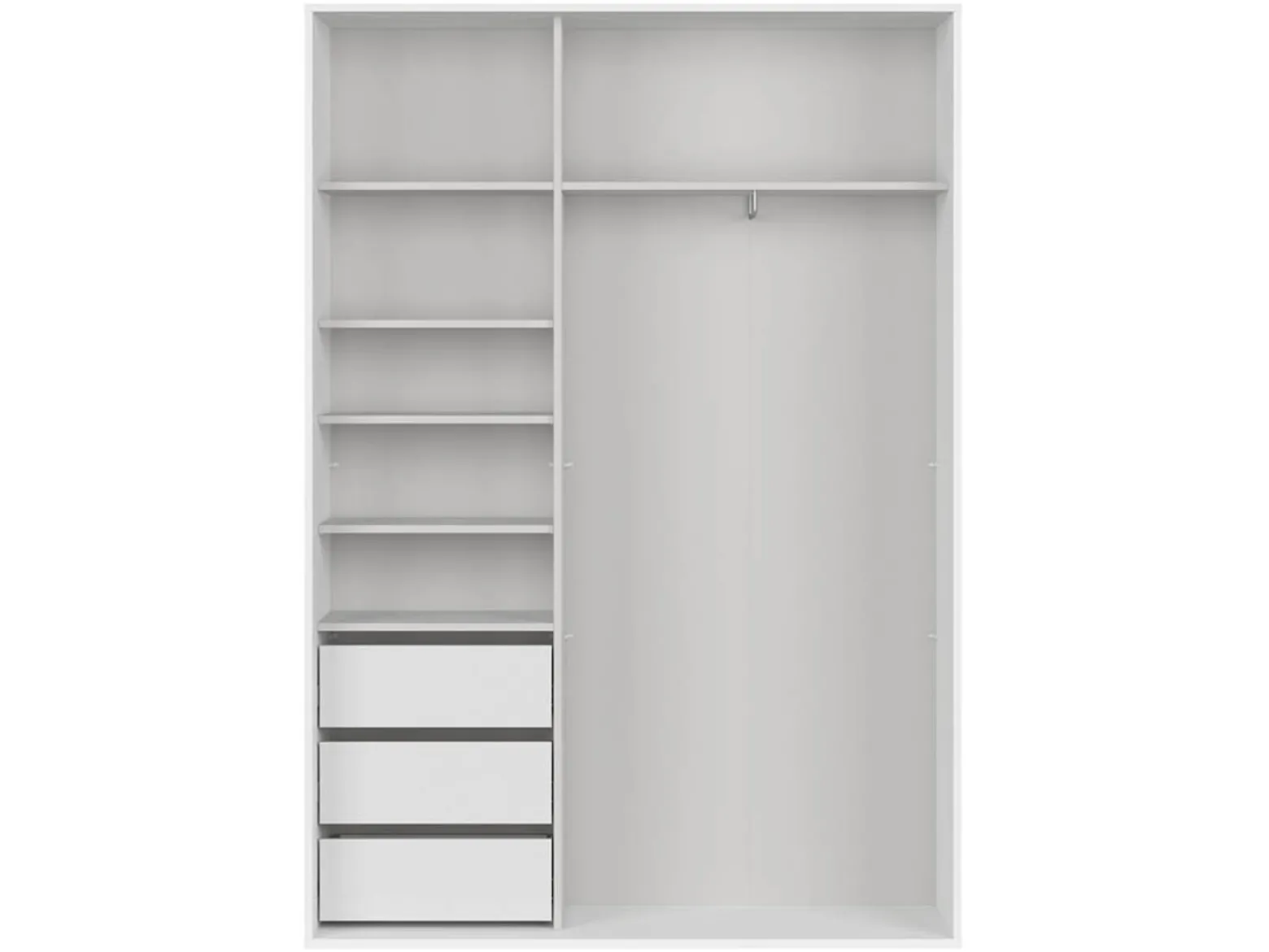Szafa przesuwna Flex 150 cm biały/dąb wotan