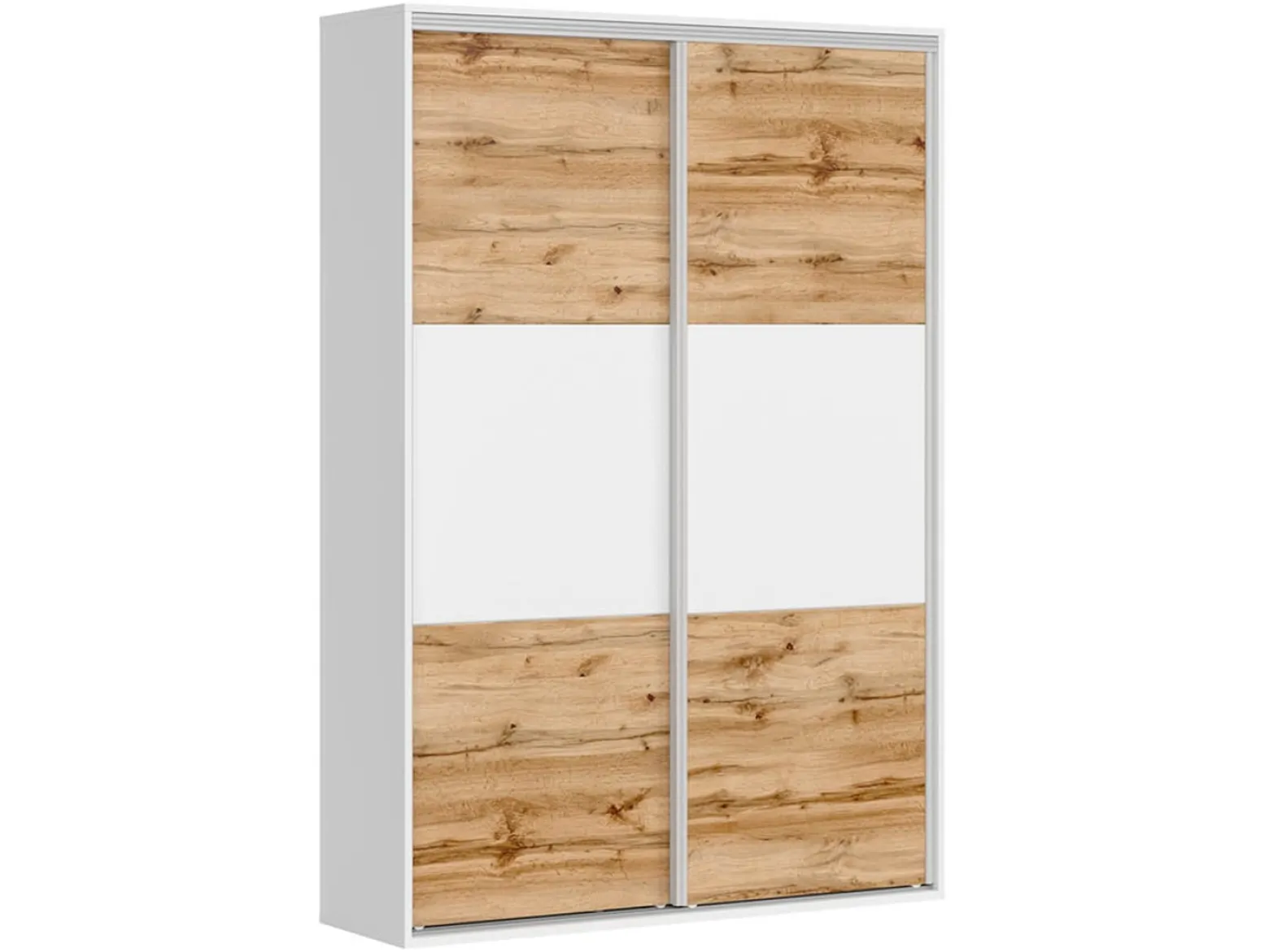 Szafa przesuwna Flex 150 cm biały/dąb wotan