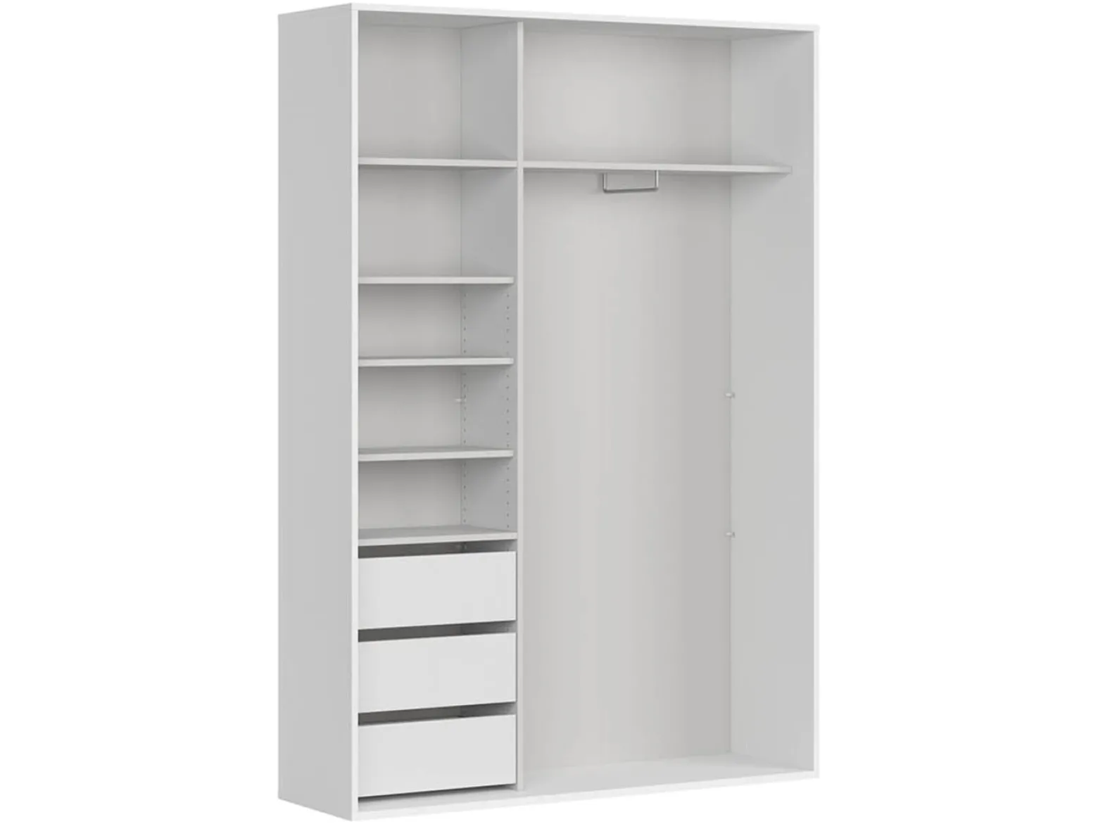 Szafa przesuwna Flex 150 cm biały/dąb wotan