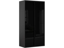 Szafa przesuwna Flex 120 cm grafit/czarny połysk