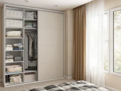 Szafa przesuwna Flex 200 cm z lustrem biały/kaszmir