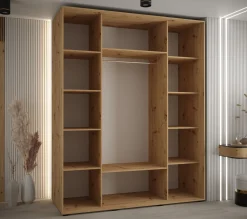 Szafa przesuwna Garderoba LANKO 1 190 gł. 60 artisan/biały