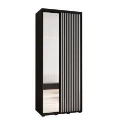 Szafa przesuwna Garderoba LANKO 2 100 gł. 45 czarny/biały