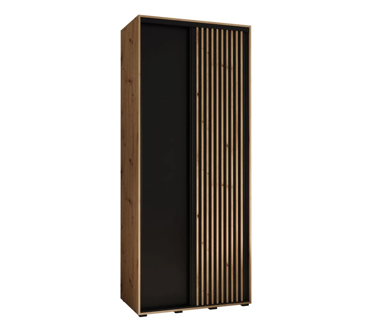 Szafa przesuwna Garderoba LANKO 1 100 gł. 60 artisan/czarny