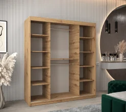 Szafa przesuwna Garderoba Maroko 180 artisan + biały