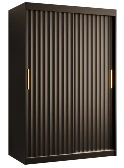 Szafa przesuwna Garderoba Riflo Wave 1 120 czarny + czarny
