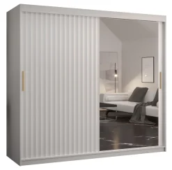 Szafa przesuwna Garderoba Riflo Wave 2 200 biały + biały