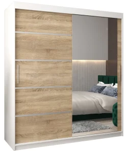 Szafa przesuwna Garderoba Verona 2 180 biały + sonoma