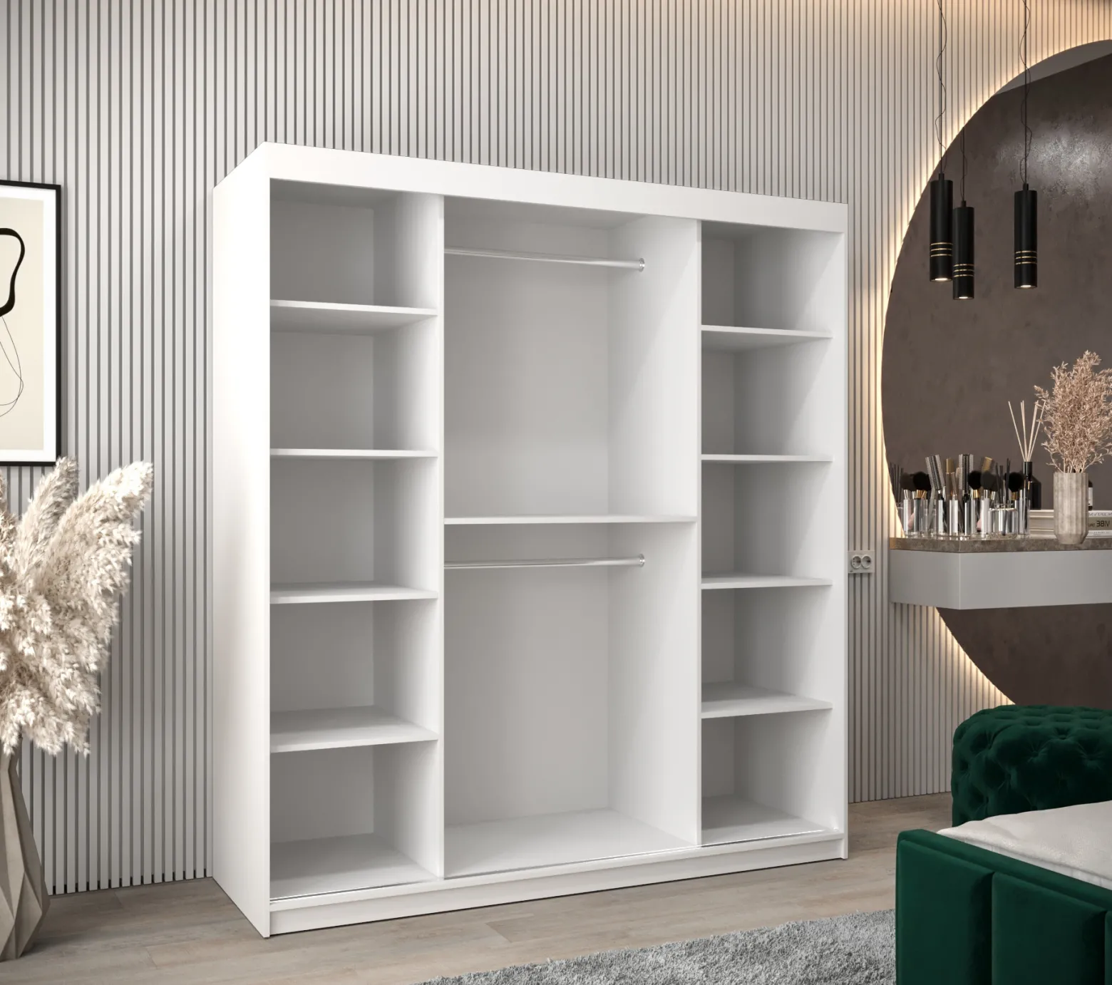 Szafa przesuwna Garderoba Verona 2 180 biały + sonoma