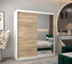 Szafa przesuwna Garderoba Verona 2 180 biały + sonoma