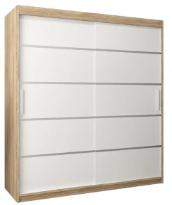 Szafa przesuwna Garderoba Verona 1 180 sonoma + biały