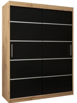 Szafa przesuwna Garderoba Verona 1 150 artisan + czarny