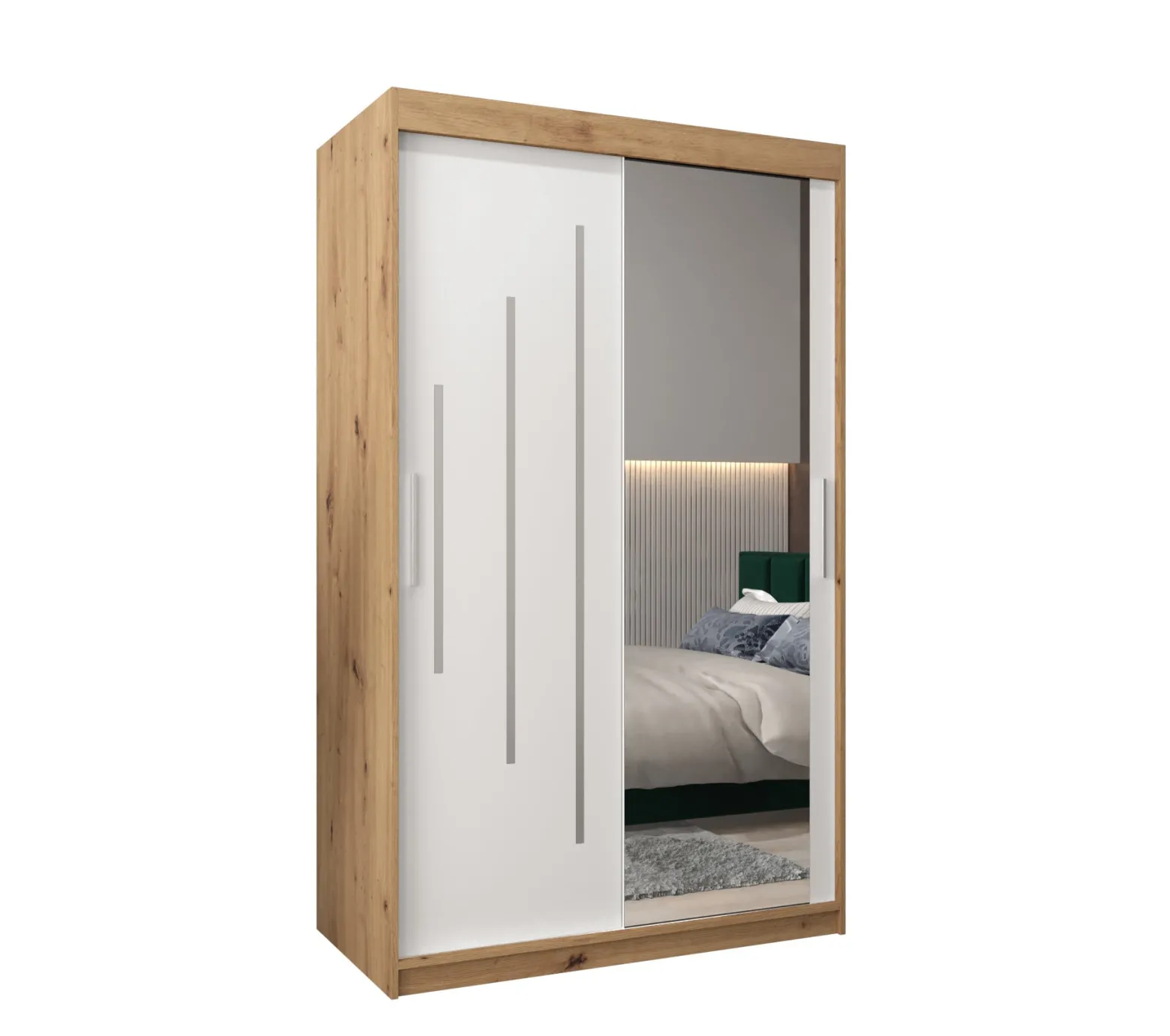 Szafa przesuwna Garderoba YORK 2 120 artisan/biały