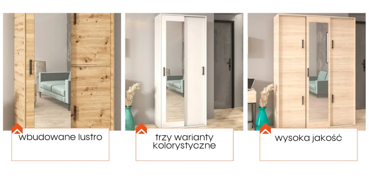 Szafa przesuwna LUMI 90 cm Artisan płytka