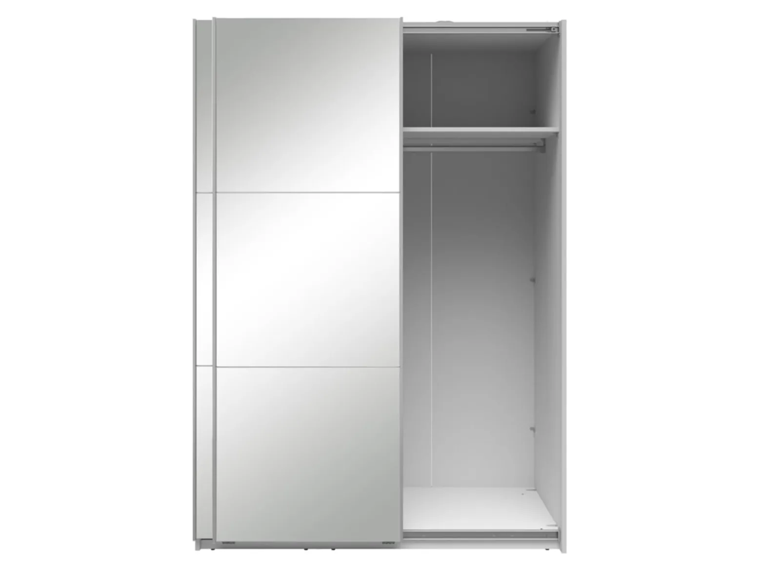 Szafa przesuwna Neo 150 cm z lustrem biała