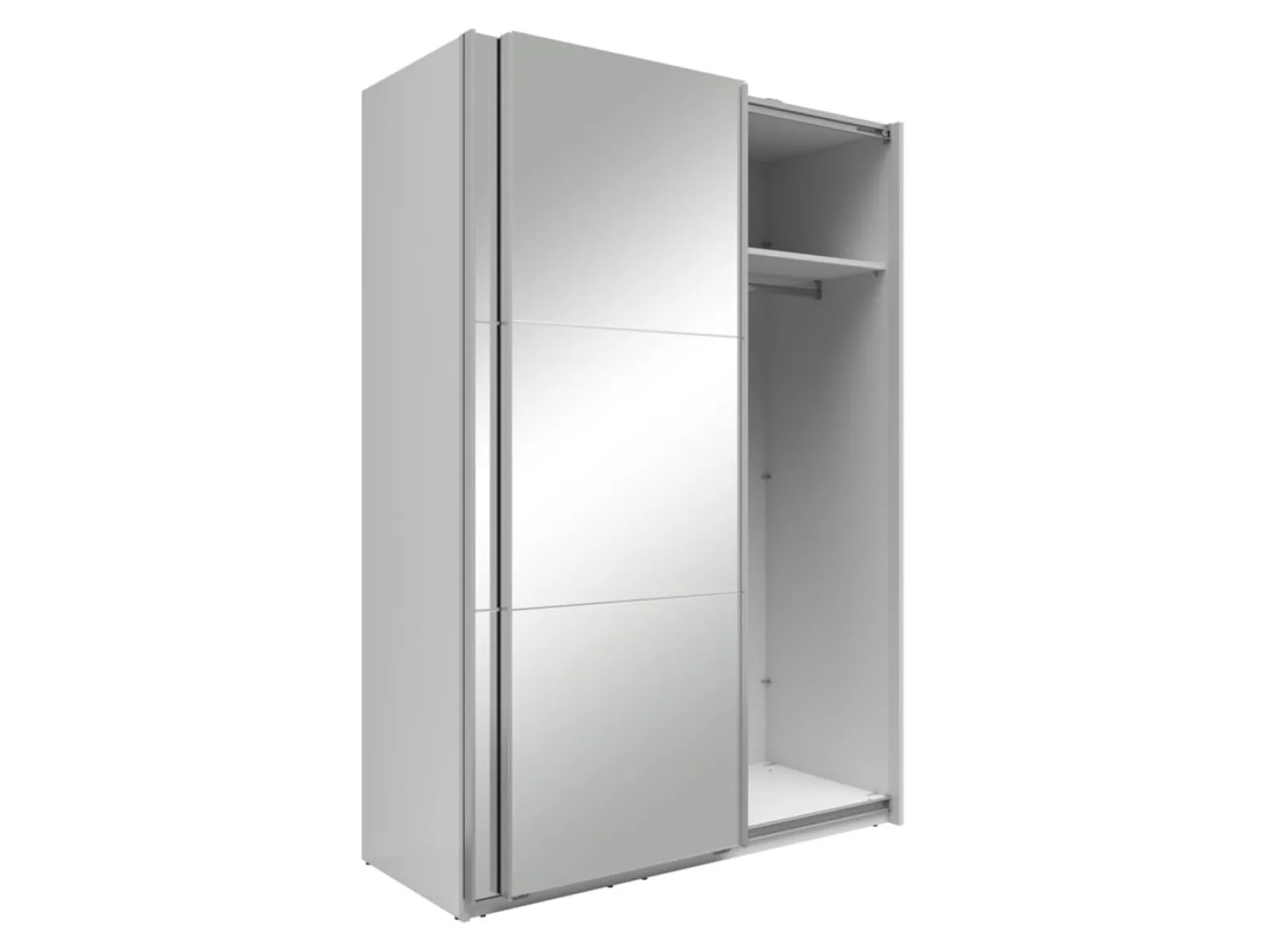 Szafa przesuwna Neo 150 cm z lustrem biała