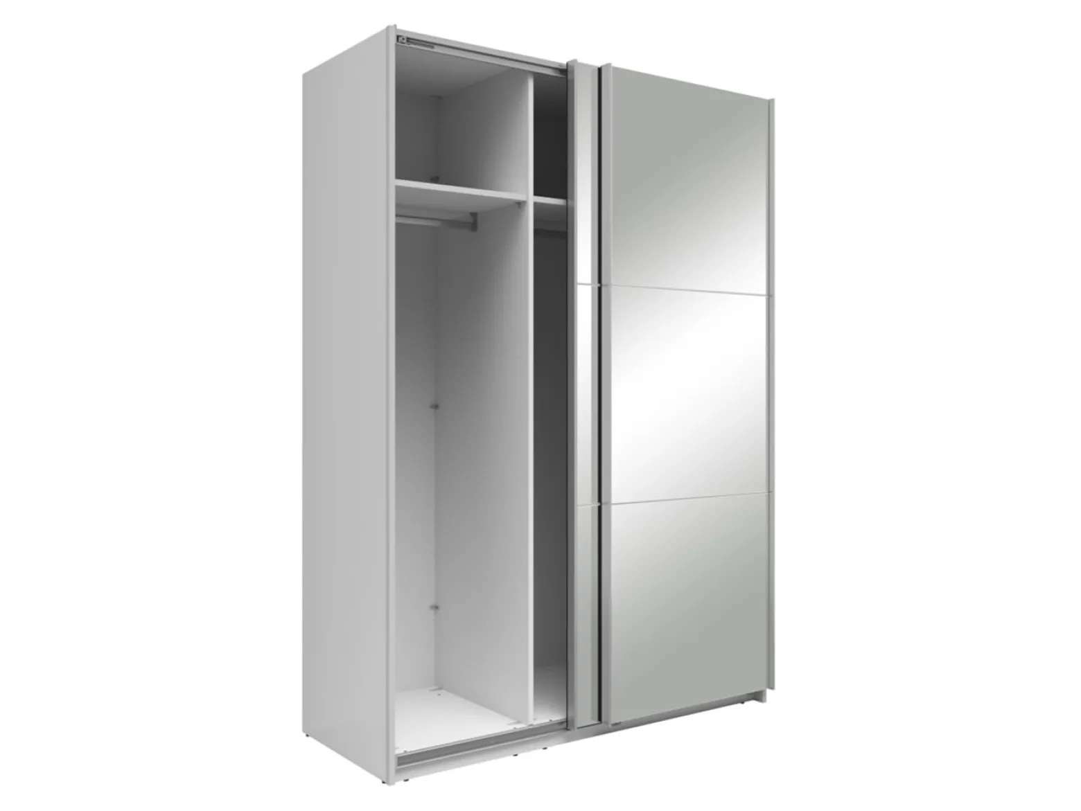 Szafa przesuwna Neo 150 cm z lustrem biała
