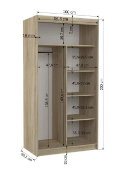 Szafa przesuwna RIVA 100 White