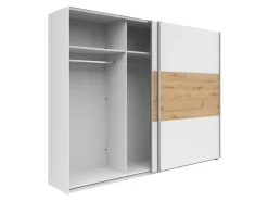 Szafa przesuwna Saturn 270 cm biały/dąb artisan