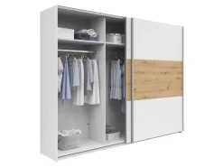 Szafa przesuwna Saturn 270 cm biały/dąb artisan