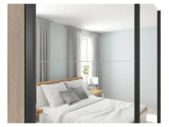 Szafa przesuwna Tetrix 183 cm z lustrem dąb sonoma