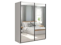 Szafa przesuwna Tetrix 153 cm z lustrem kaszmir