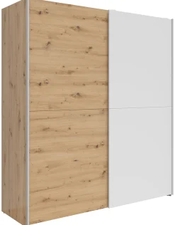 Szafa przesuwna Time 2 170 cm dąb artisan/biały