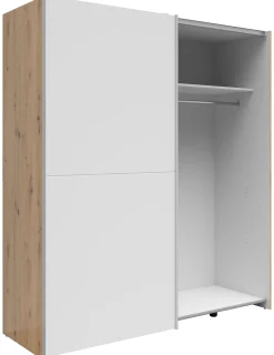 Szafa przesuwna Time 2 170 cm dąb artisan/biały
