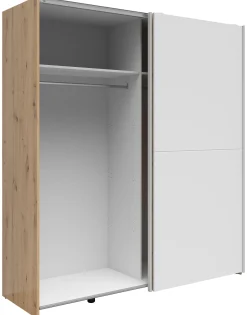 Szafa przesuwna Time 2 170 cm dąb artisan/biały