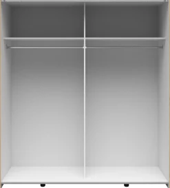 Szafa przesuwna Time 2 170 cm dąb artisan/biały
