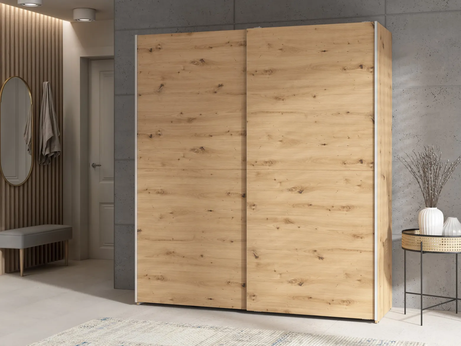 Szafa przesuwna Time 2 170 cm dąb artisan