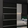 Szafa przesuwna Verona 2 200 czarny + czarny z nadstawką