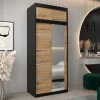 Szafa przesuwna Verona 2 100 czarny + artisan z nadstawką