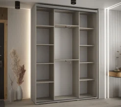 Szafa przesuwna 45 wysoka Dakota 6 180 kaszmir+kaszmir+czarn