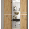 Szafa przesuwna 45 wysoka Davos 11 150 biały+artisan+srebrny