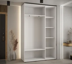 Szafa przesuwna 45 wysoka Davos 11 150 biały+artisan+srebrny
