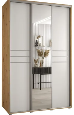 Szafa przesuwna 60 wysoka Davos 11 160 artisan+biały+srebrny