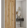 Szafa przesuwna 60 wysoka Davos 9 140 biały+artisan+srebrny