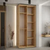 Szafa przesuwna 45 wysoka Davos 11 110 artisan+czarny+srebrn