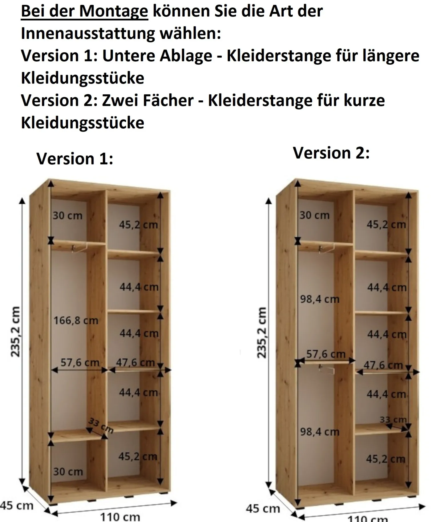 Szafa przesuwna 45 wysoka DAVOS 12 110 artisan+biały+srebrny