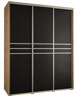 Szafa przesuwna 60 wysoka Davos 10 200 artisan+czarny+srebrn