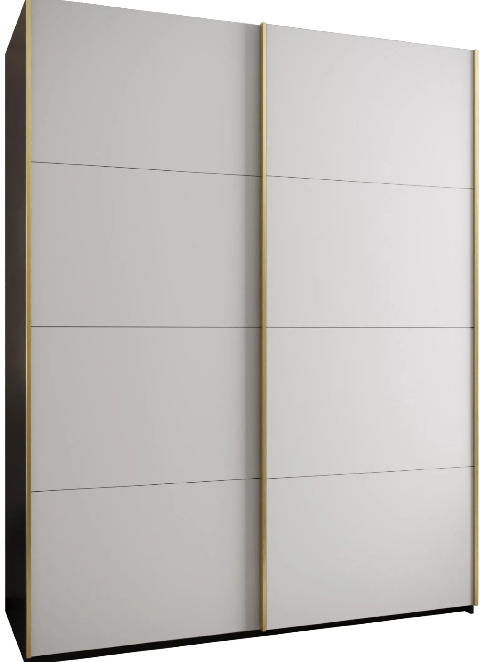 Szafa przesuwna 64 wysoka Lux 1 190 czarny+biały+złoty
