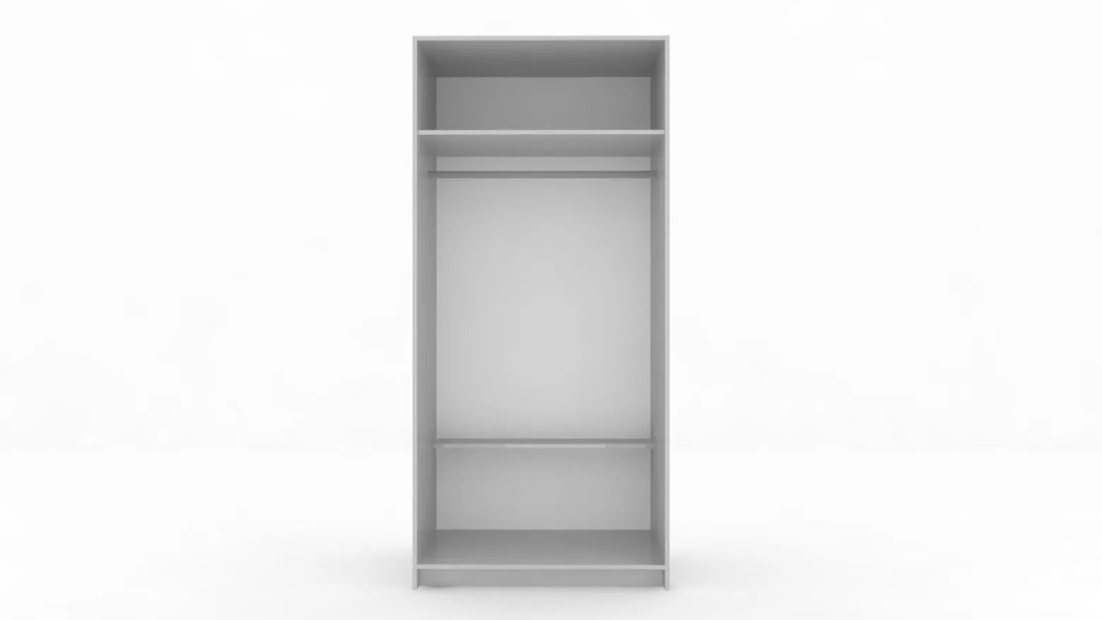 Szafa przesuwna z lustrem CHARLOTTE MINI 90 / biały + biały