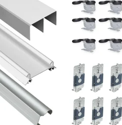 Szafa przesuwna z lustrem 250 cm BEST Biały