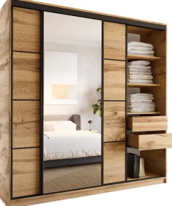 Szafa przesuwna z lustrem 200 cm wotan LOFT