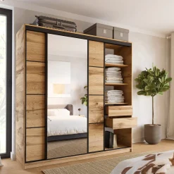 Szafa przesuwna z lustrem 200 cm wotan LOFT